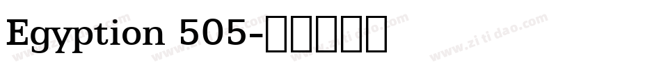 Egyption 505字体转换